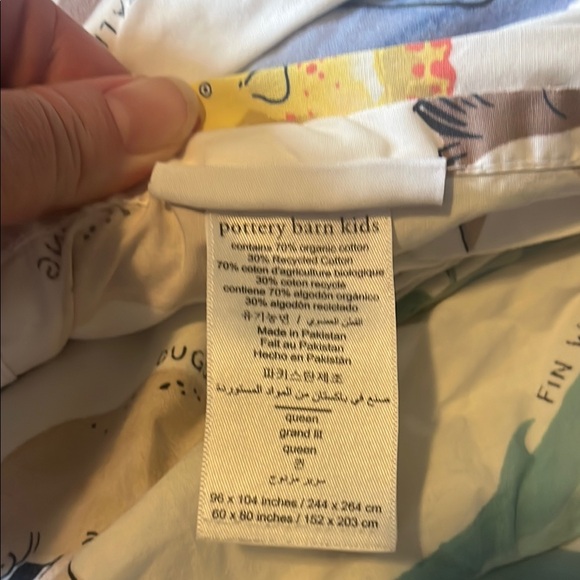 Pottery Barn Kids Blue and White Bird Pattern Sheets - Picture 4 of 4